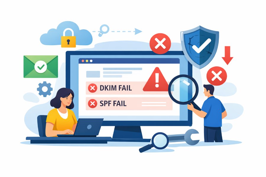 DKIM and SPF failures