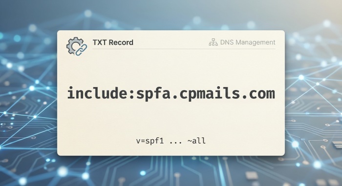 DNS Entry: include:spfa.cpmails.com