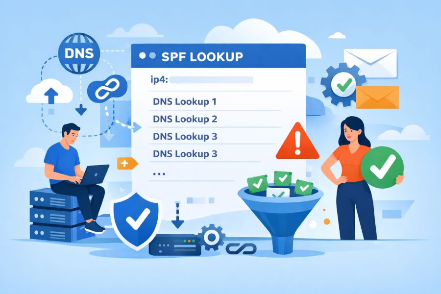 reported by an SPF lookup