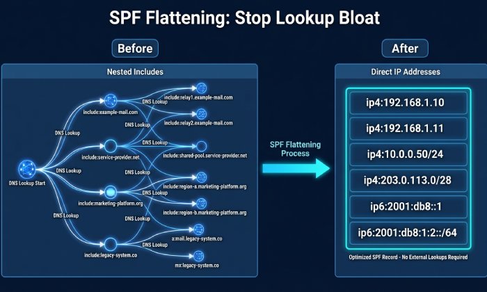 SPF record flattening