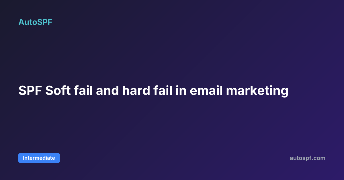 SPF Soft fail and hard fail in email marketing | AutoSPF
