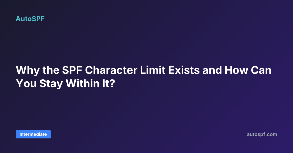 Why the SPF Character Limit Exists and How Can You Stay Within It ...