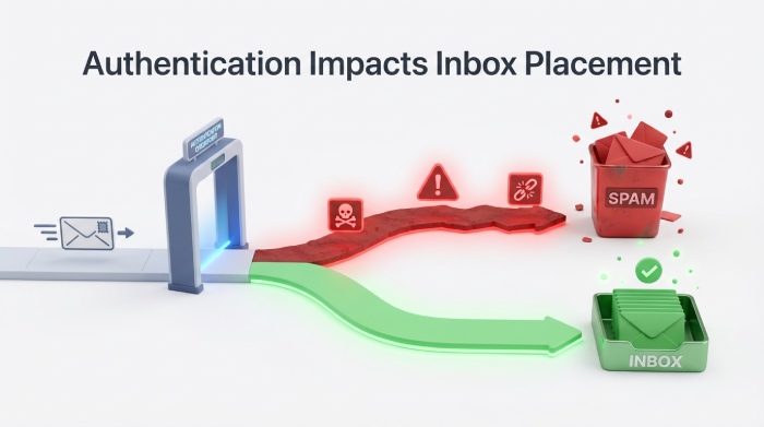 Avoiding the common SPF and DKIM mistakes in 2026 3 Authentication Impacts Inbox Placement