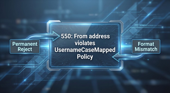 550 From address violates UsernameCaseMapped Policy: Why does this happen, and how to fix it? 4 Error 550 Anatomy