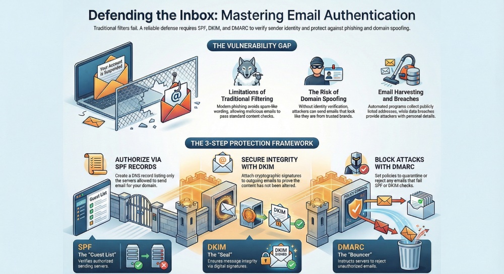 Defending the Inbox: Email Authentication and Phishing Prevention