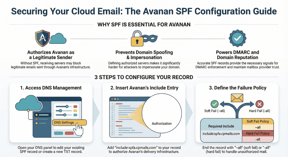 Authenticating Email Delivery via Avanan SPF Configuration
